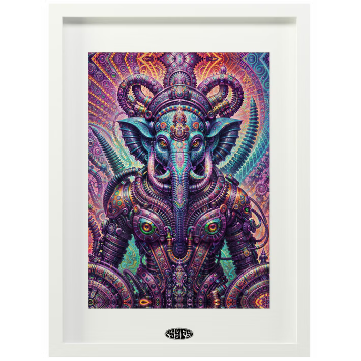 GaneshaTech by Nuwan Shilpa Framed Poster