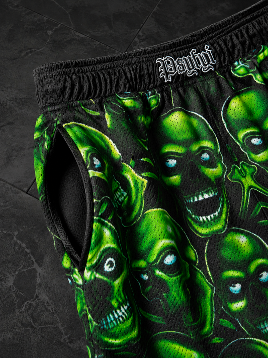Toxic Skull Mesh Shorts