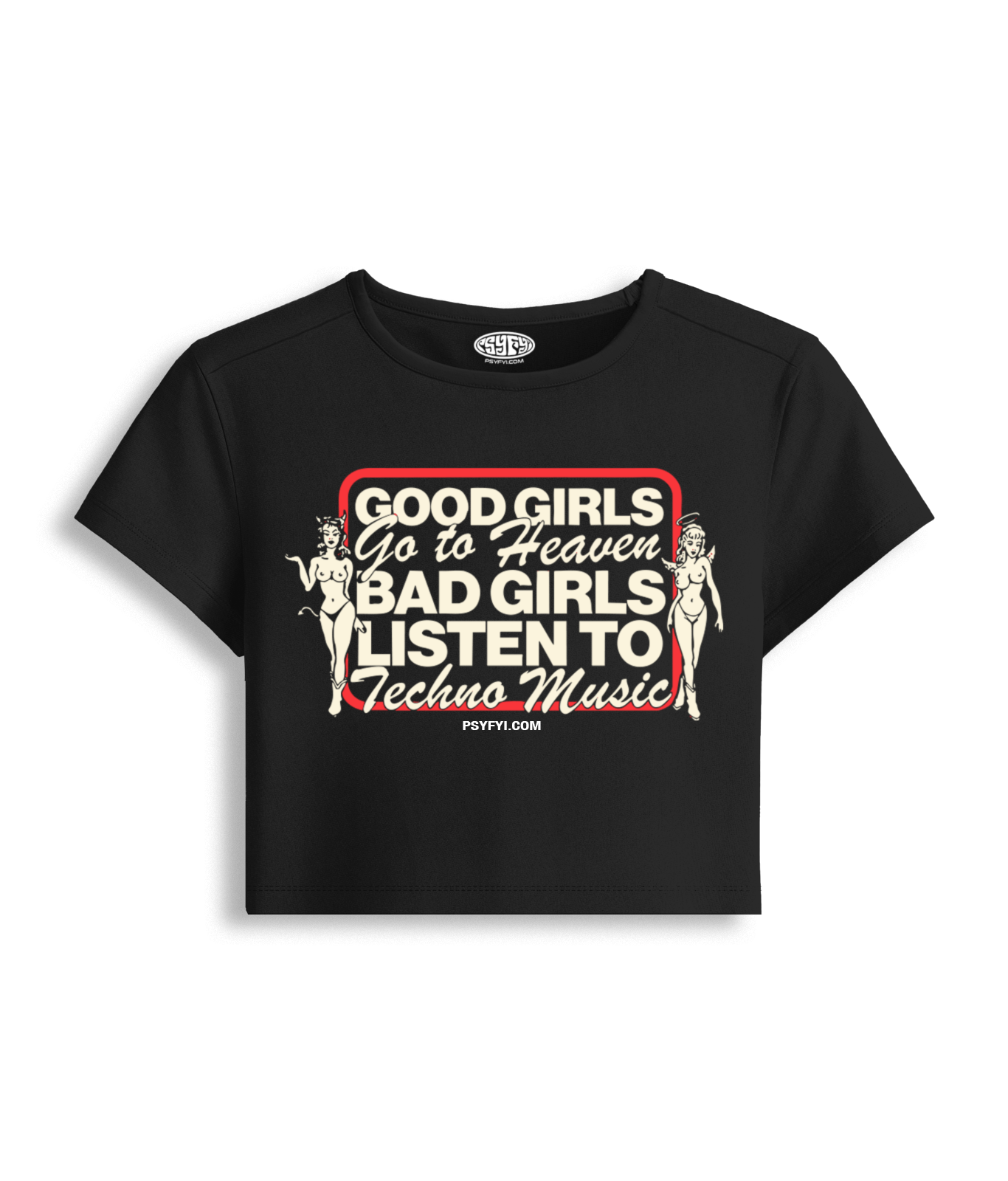 Bad Girls Listen To Techno Music Baby Tee