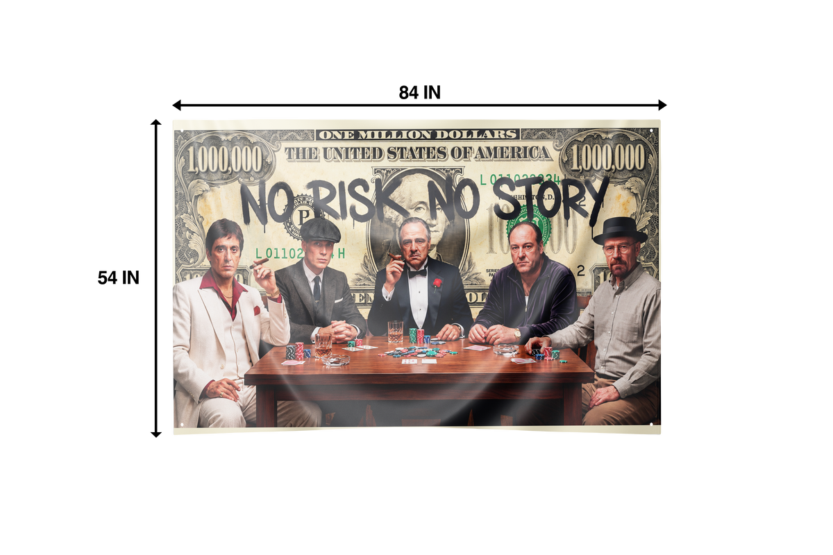 No Risk No Story XL Flag