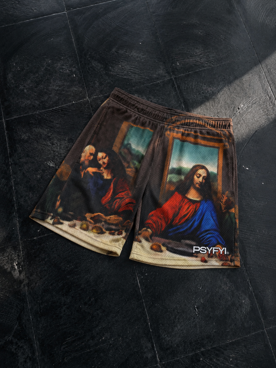 Last Supper Mesh Shorts