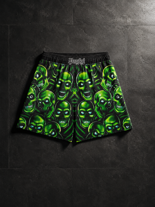 Toxic Skull Mesh Shorts