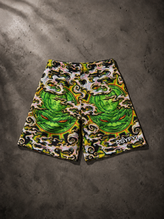 Green Nebula Mesh Shorts